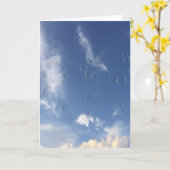 Bubbels op een blanco kaart van de zomerdag (Gele Bloem)