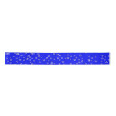 Bubbels op helder blauw satijnen lint (Voorkant)
