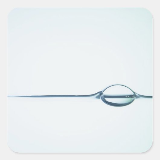 Bubbels op het wateroppervlak vierkante sticker (Voorkant)