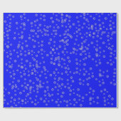 Bubbels op levendig blauw cadeaupapier (Vlak)