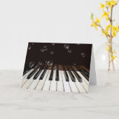 Bubbels op Piano Kaart (Gele Bloem)