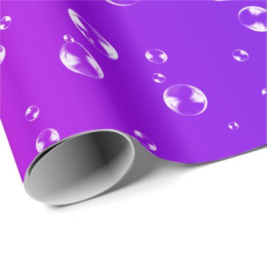 Bubbels op roze en Paarse verloop Cadeaupapier (Rol Hoek)