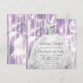 Bubbels Party Jurk Witte Quinceanera Uitnodigingen (Voorkant / Achterkant)