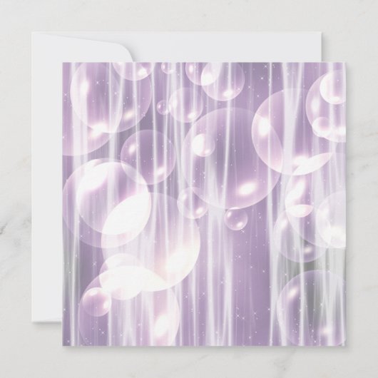 Bubbels Party Jurk Witte Quinceanera Uitnodigingen (Achterkant)