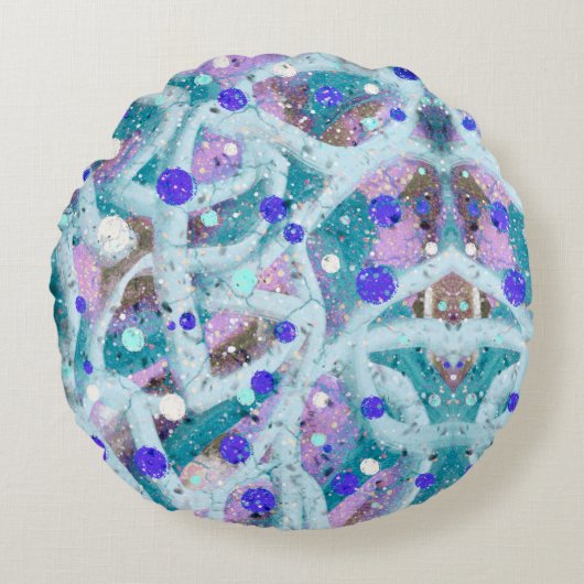 Bubbels patroon baby slab rond kussen (Voorkant)