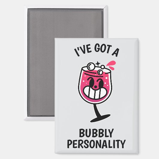 Bubbels Persoonlijkheid – Wijnliefhebber Magneet (Voorkant / Achterkant)