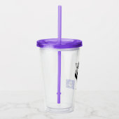 Bubbels Reizen Zeemeermin Acryl Tumbler Drinkbeker (Rechts)