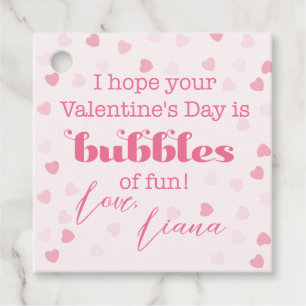 Bubbels van Fun Valentijnsdag Gift Label