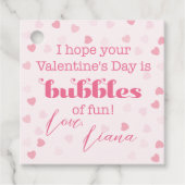 Bubbels van Fun Valentijnsdag Gift Label (Voorkant)