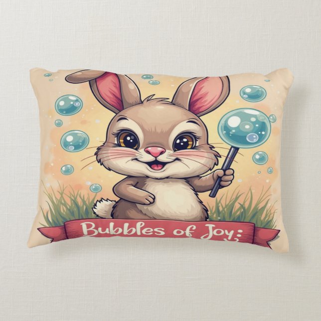 Bubbels van vreugde accent kussen (Achterkant)