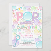 Bubbels Verjaardag Uitnodiging Bubbels van Fun 1st (Voorkant)