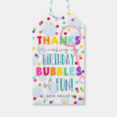 Bubbels Verjaardagsfeest Gift Label Cadeaulabel (Voorkant)