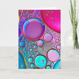 Bubbels Vloeibare Art Blank Kaart