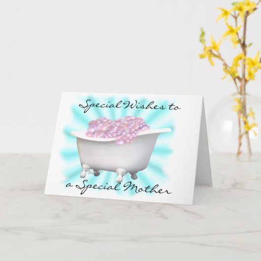 Bubbels voor Mom-customize Kaart (Gele Bloem)