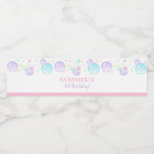 Bubbels Waterfles Etiketten Zomer (Enkel label)