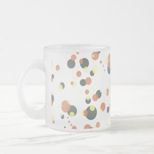 Bubbels zwevend heelal matglas koffiemok (Links)