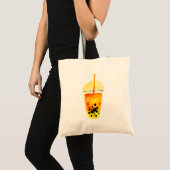 Bubbeltje thee boba aquarel kunst tote bag (Voorkant (product))