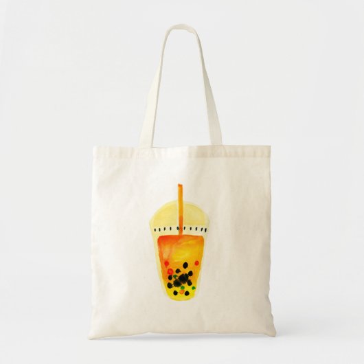 Bubbeltje thee boba aquarel kunst tote bag (Voorkant)