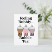 Bubbeltje Thee Drank Grappig Briefkaart (Staand voorkant)