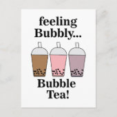 Bubbeltje Thee Drank Grappig Briefkaart (Voorkant)