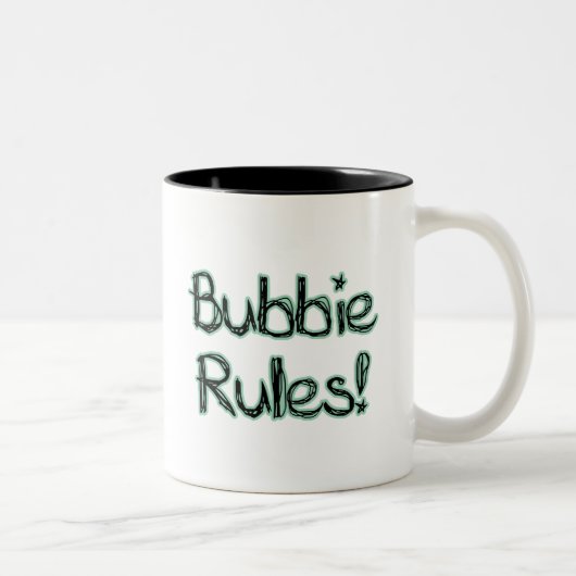 Bubbie Rules Tweekleurige Koffiemok (Rechts)