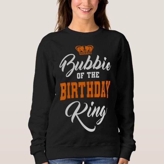 Bubbie van de 'Birthday King Party' kroonfeest op Trui (Voorkant)