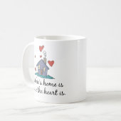 Bubbie's thuis is waar het hart is koffiemok (Voorkant links)
