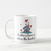 Bubbie's thuis is waar het hart is koffiemok (Links)