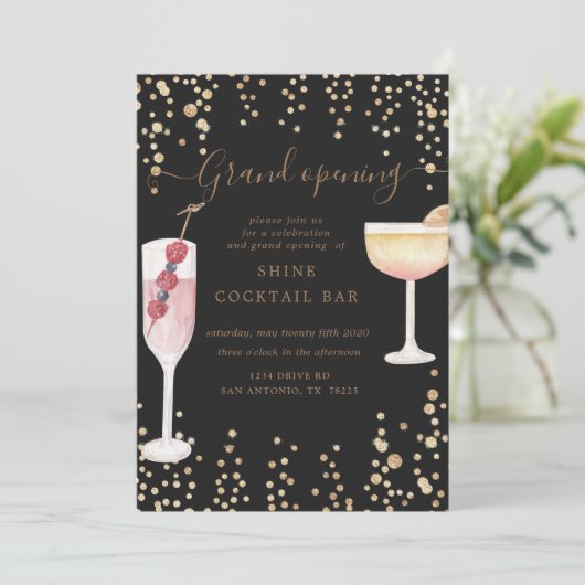 bubbige cocktails sparren grote opening kaart (Staand voorkant)