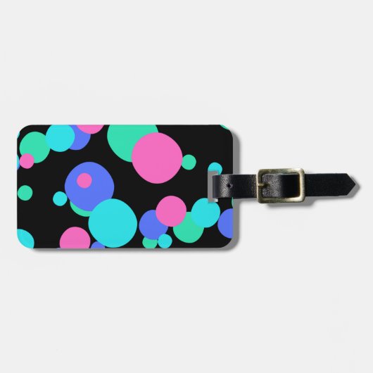 Bubble Abstract Patroon Bagagelabel (Voorkant horizontaal)
