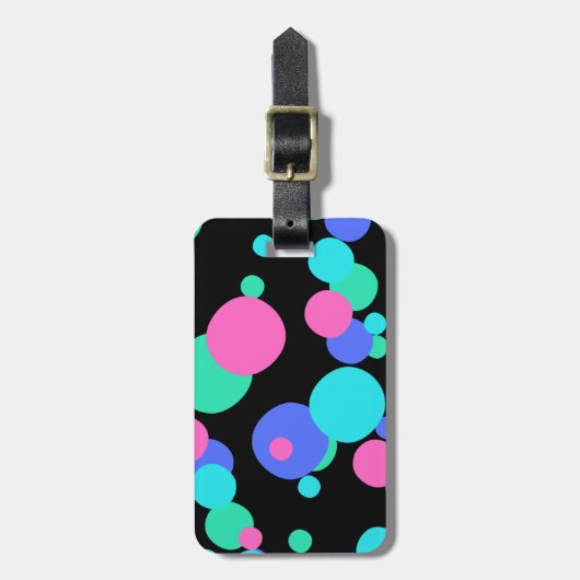 Bubble Abstract Patroon Bagagelabel (Voorkant verticaal)