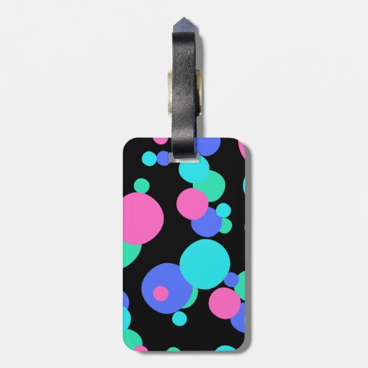 Bubble Abstract Patroon Bagagelabel (Achterkant verticaal)