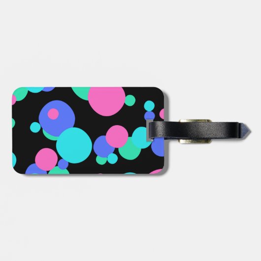 Bubble Abstract Patroon Bagagelabel (Achterkant horizontaal)
