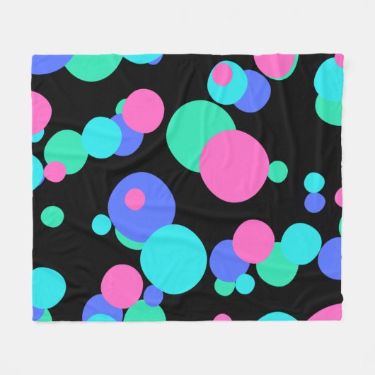Bubble Abstract Patroon Fleece Deken (Voorkant (Horizontaal))