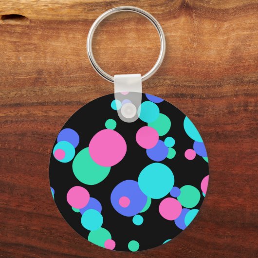Bubble Abstract Patroon Sleutelhanger (Voorkant)