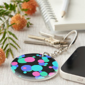 Bubble Abstract Patroon Sleutelhanger (Voorkant Rechts)