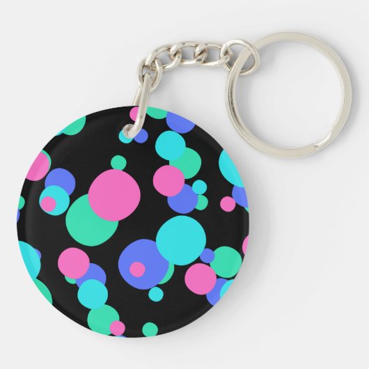 Bubble Abstract Patroon Sleutelhanger (Achterkant)