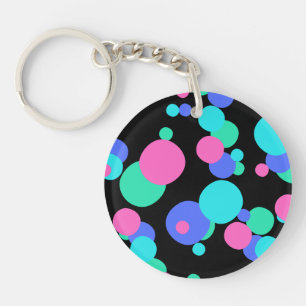 Bubble Abstract Patroon Sleutelhanger