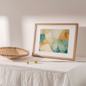 Bubble Abstracte Waterverf kunst aan de muur Print