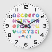 Bubble Alphabet Letters Kids Typography Grote Klok (Voorkant)