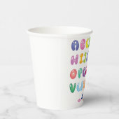 Bubble Alphabet Letters Kids Typography Papieren Bekers (Rechts)