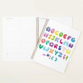 Bubble Alphabet Letters Kids Typography Planner