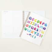 Bubble Alphabet Letters Kids Typography Planner (Display)