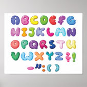 Bubble Alphabet Set Poster (Voorkant)