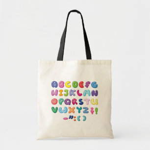 Bubble Alphabet Set Tote Bag