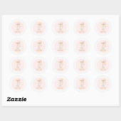 Bubble and Blooms Bridal Shower Favor Ronde Sticker (Vel)