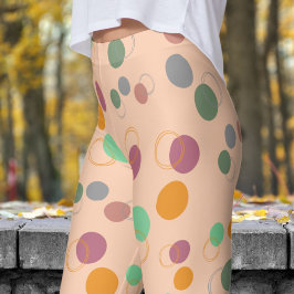 Bubble Apricot Pink Bubbles Patroon Leggings