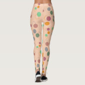 Bubble Apricot Pink Bubbles Patroon Leggings (Achterkant)