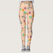 Bubble Apricot Pink Bubbles Patroon Leggings (Voorkant)