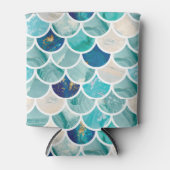 Bubble Aqua turquoise marmer mermaid fish scales Blikjeskoeler (Voorkant)